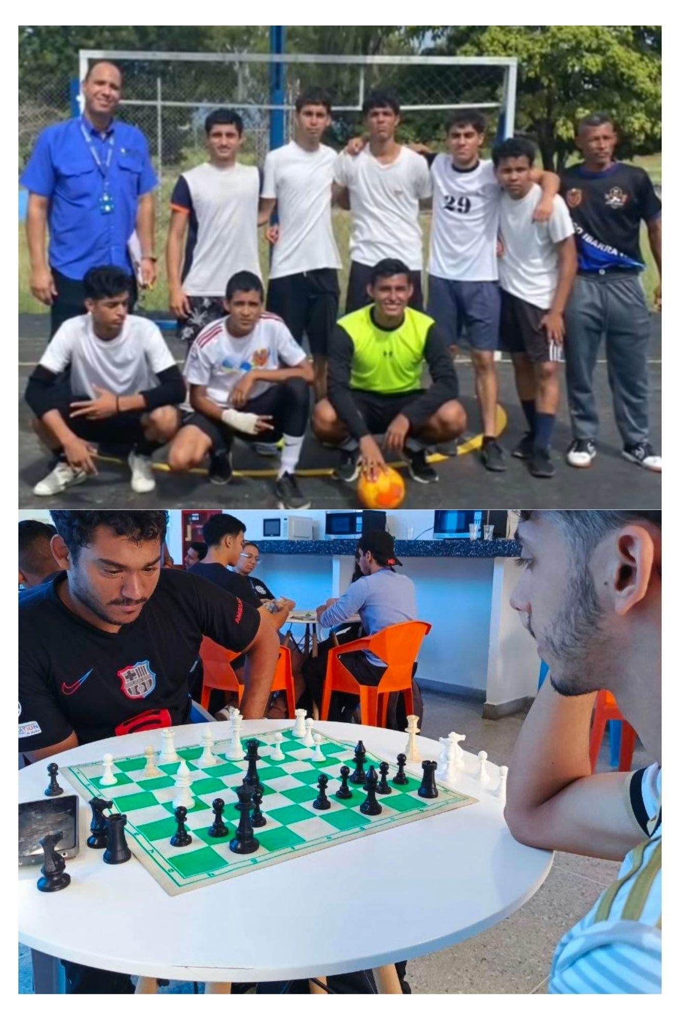 Estudiantes en actividad deportiva